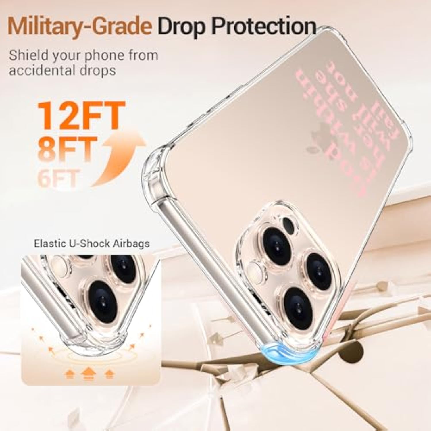 For Iphone 16 Pro Max Case With Screen Protector,Enhanced Camera Protection,Clear Tpu Cover With Trendy Designs For Girls Women,Slim Fit Protective Phone Case,God Is Within Her