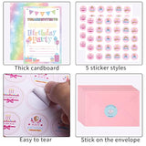30 Pack Birthday Party Invitations For Girls With Envelopes And Sticker, Cute Birthday Party Invitations Cards For Kids, Party Decorations Supplies For Baby Shower Birthday Party