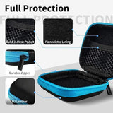 Earbud Case Portable EVA Carrying Case Storage Bag Cell Phone Accessories Organizer with Carabiner for Wired/Wireless Headphones, SD Memory Card,