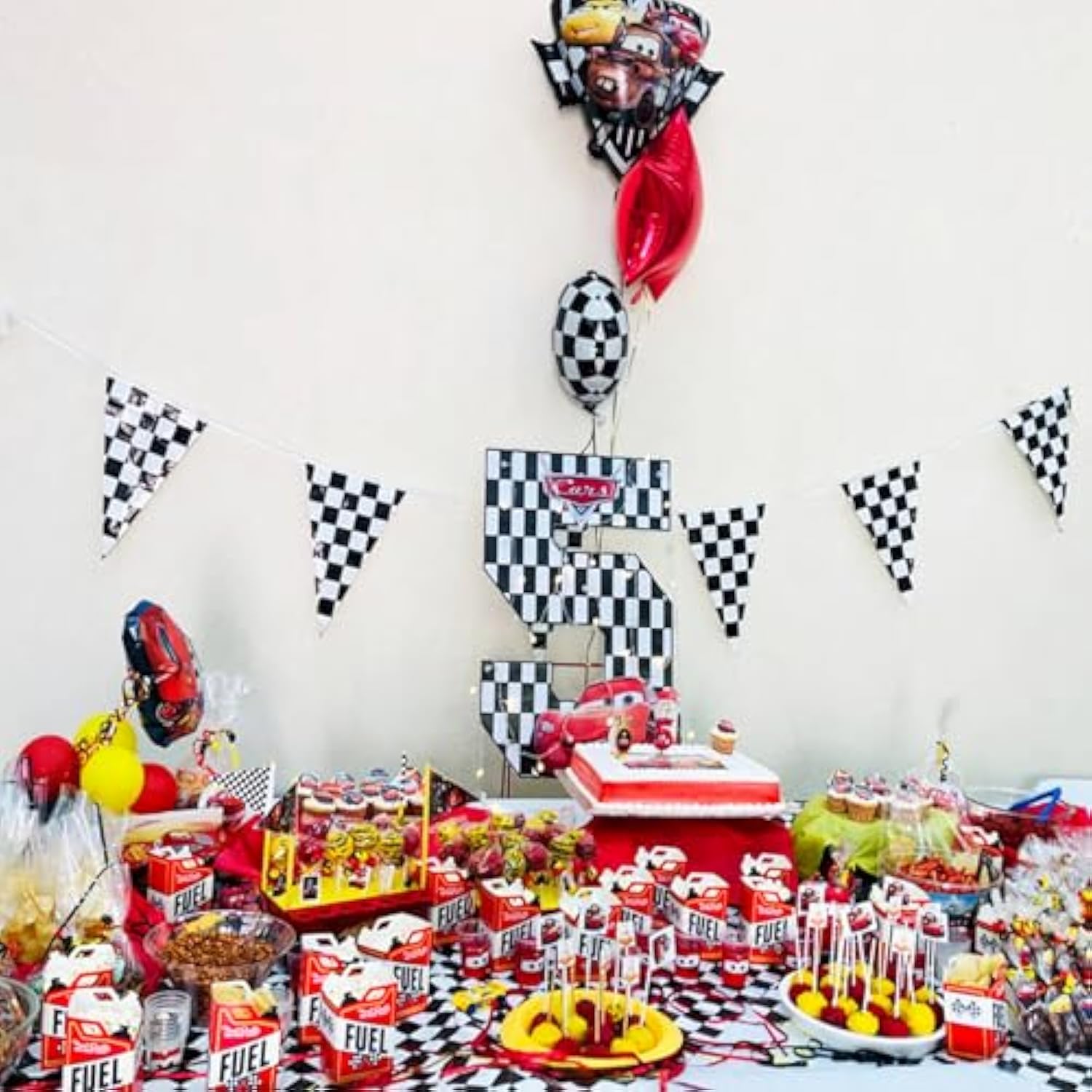 100Ft Black And White Checkered Flag Banner Racing Birthday Decoration