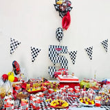 100Ft Black And White Checkered Flag Banner Racing Birthday Decoration