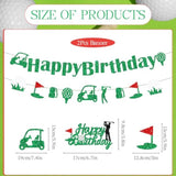 Golf Birthday Party Decorations - Happy Birthday Golf Pre-Strung Banners And Cake Topper Decoration Golf Sports Themed Party Decor Supplies For Golf Ball Player