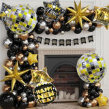 18 Inch Foil Happy New Year 2025 Balloons for Party Decorations