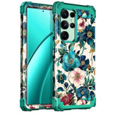 For Galaxy S24 Ultra Case,Three Layer Heavy Duty Shockproof Protection Hard Plastic+Soft Silicone Full Body Drop Protective Case For Samsung Galaxy S24 Ultra,All Green