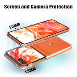 Motorola Razr 2024 Clear Case with Screen Protector Slim Shockproof Transparent