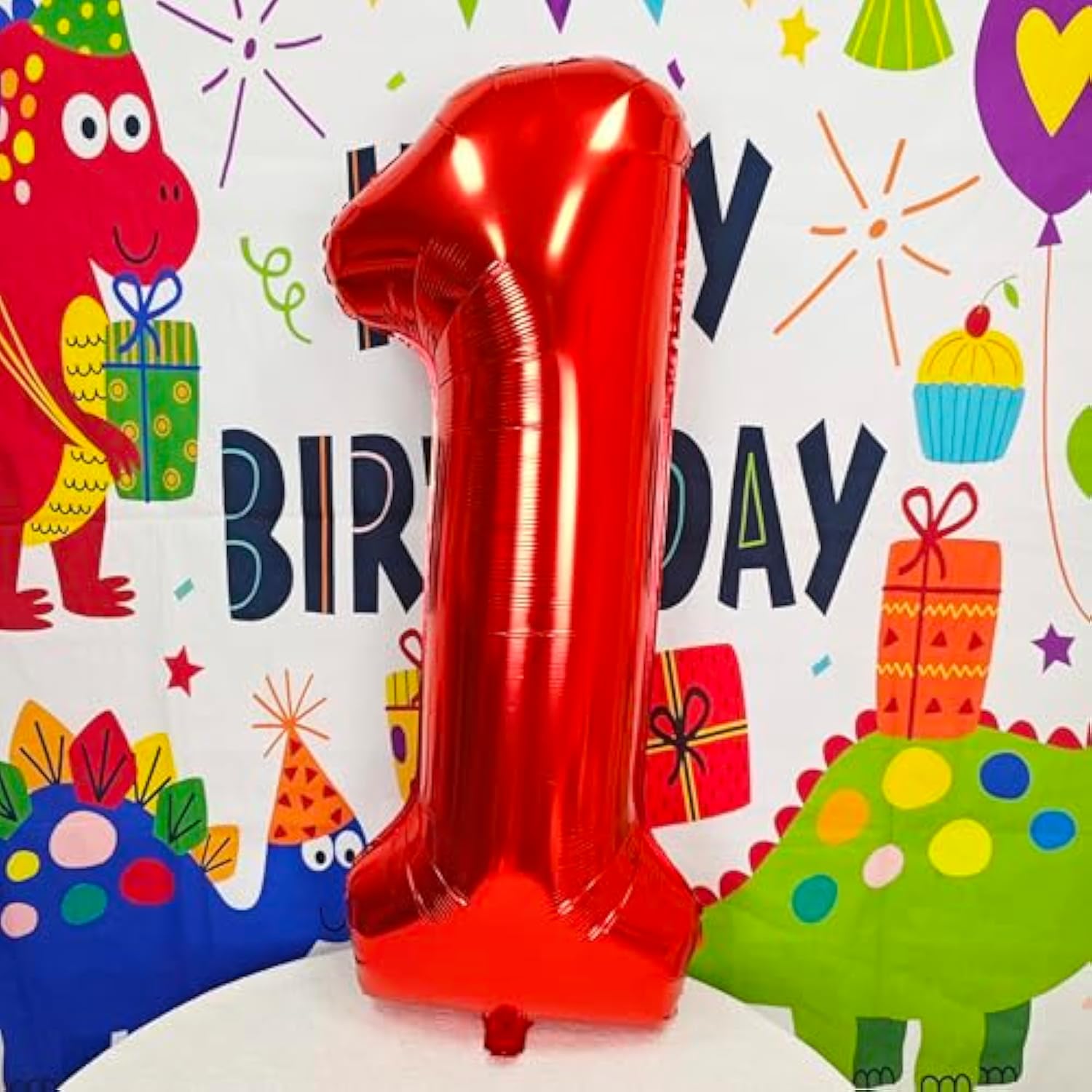 40-Inch Red Number 13 Balloons Giant Foil Decor for 13th Birthdays & NYE