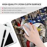 American Flag Eagle Rip Oak Camo Square Mouse Pad, Texture, Waterproof, Anti Slip Rubber Base, Computer Mouse Pad, Laptop Mouse Pad