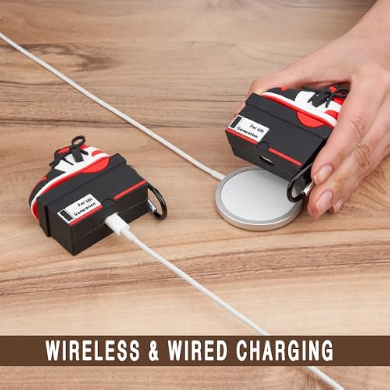 Airpods 4Th Generation Shoes Case Cover With Keychain, Cute 3D Shoes Box Case Compatible With Airpods 4, Scratch-Proof