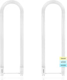 2 Pack U Bend LED Tube Lights T8 T12 17.5W 2100LM 3 Color Selectable G13 Fluorescent Replacement