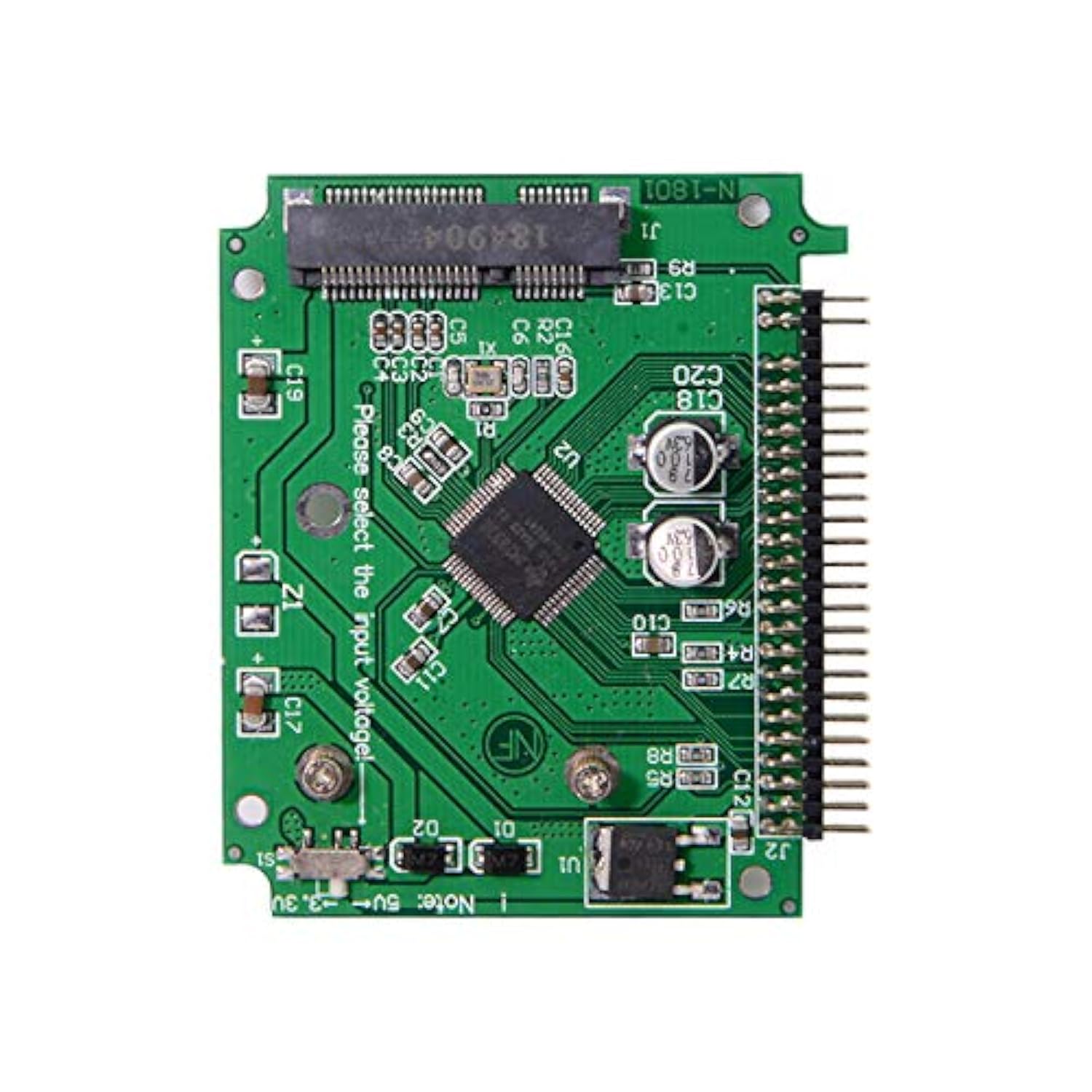 Cablecc Low Profile Half-Heigh mSATA SSD to 2.5 inch IDE 44pin Hard Disk Case