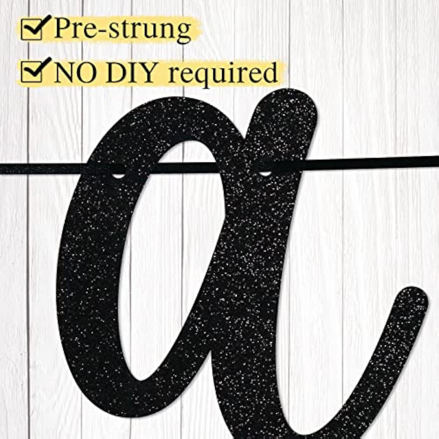 Go Sha It'S Your Birthday Banner, Hip Hop Birthday Party Decorations Supplies, Rap Theme Bday Bunting Sign, Pre-Strung, Photo Props (Black)