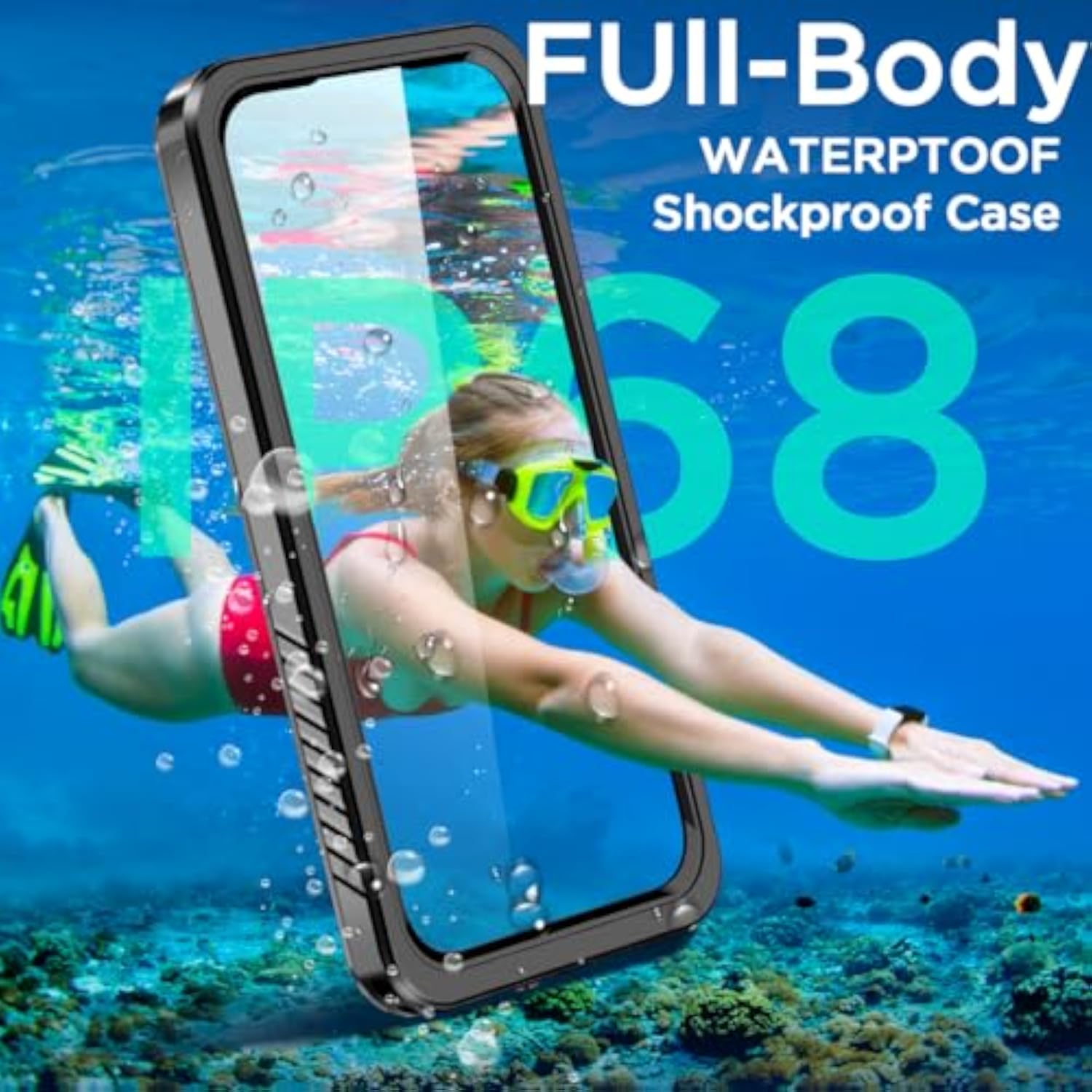 Samsung Galaxy S26 Ultra Waterproof Case, Clear Shockproof Dustproof Full Body Rugged Transparent Underwater Phone Case with Built-in Screen Protector