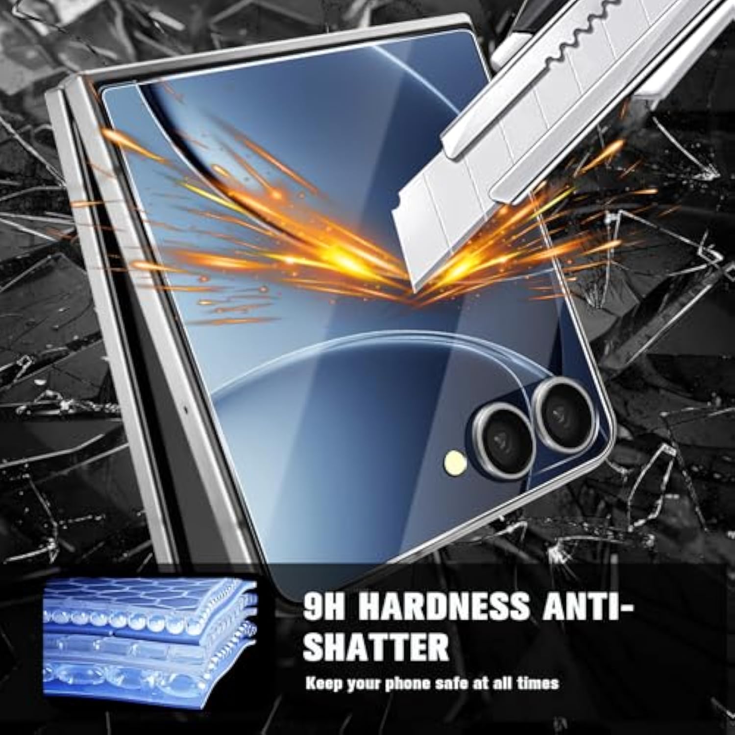 4 Pack Screen Protector For Samsung Galaxy Z Flip 7,Hd Tempered Glass,9H Hardness,Case Friendly,Easy Installation,Anti-Shatter,Bubble Free