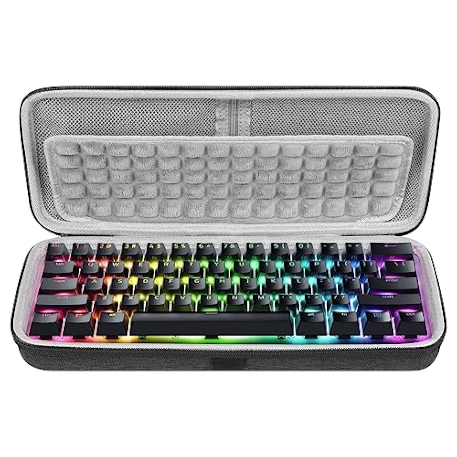 Geekria 60% Compact Keyboard Case, Hard Shell Travel Carrying Bag for 61 Keys