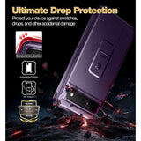 Full Body Case For Google Pixel 6A, [Built In Screen Protector And Kickstand] Heavy Duty Military Grade Protection Shockproof Protective Cover For Google Pixel 6A (Phantom Purple)