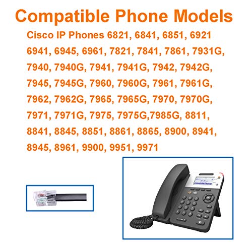 N/X Telephone Headset with Noise Cancelling Mic, Corded RJ9 Phone Headset Compatible with Cisco CP-7821 7841 7942G 7931G 7940 7941G 7945G 7960 7961G