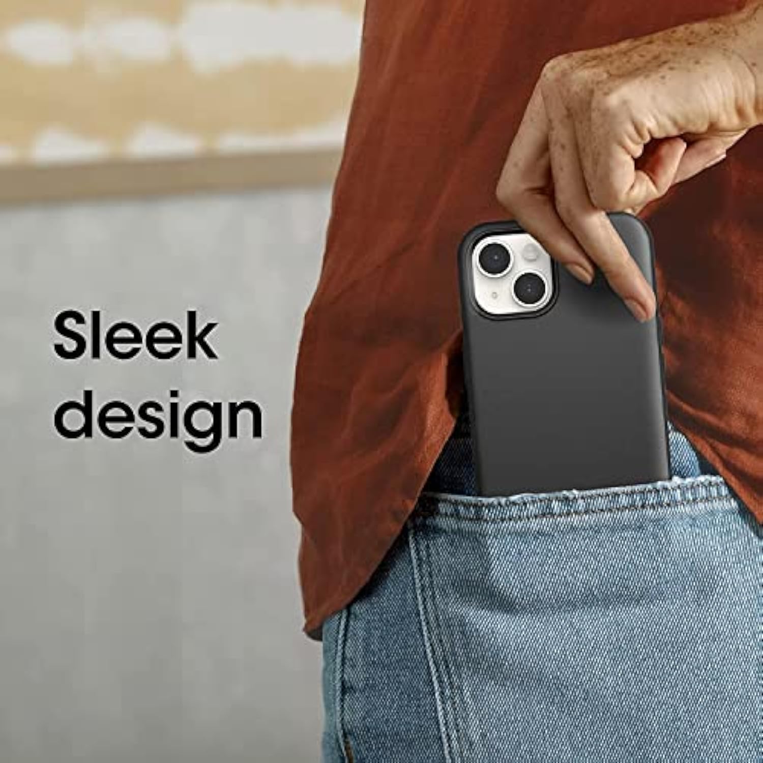 OtterBox Symmetry Series Case for iPhone 14 & iPhone 13 (Only) - Non-Retail Packaging - Black