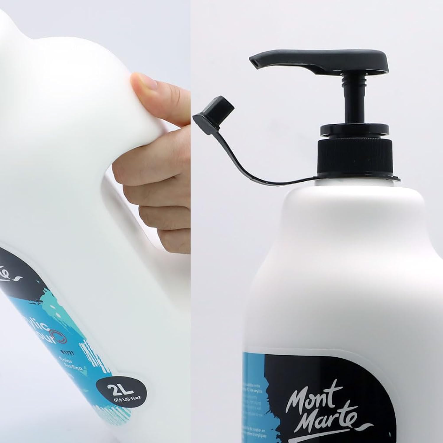 Discovery School Acrylic, Titanium White, 1/2 Gallon (2 Liter). Ideal For Students And Artists. Excellent Coverage And Fast Drying. Pump Lid Included.
