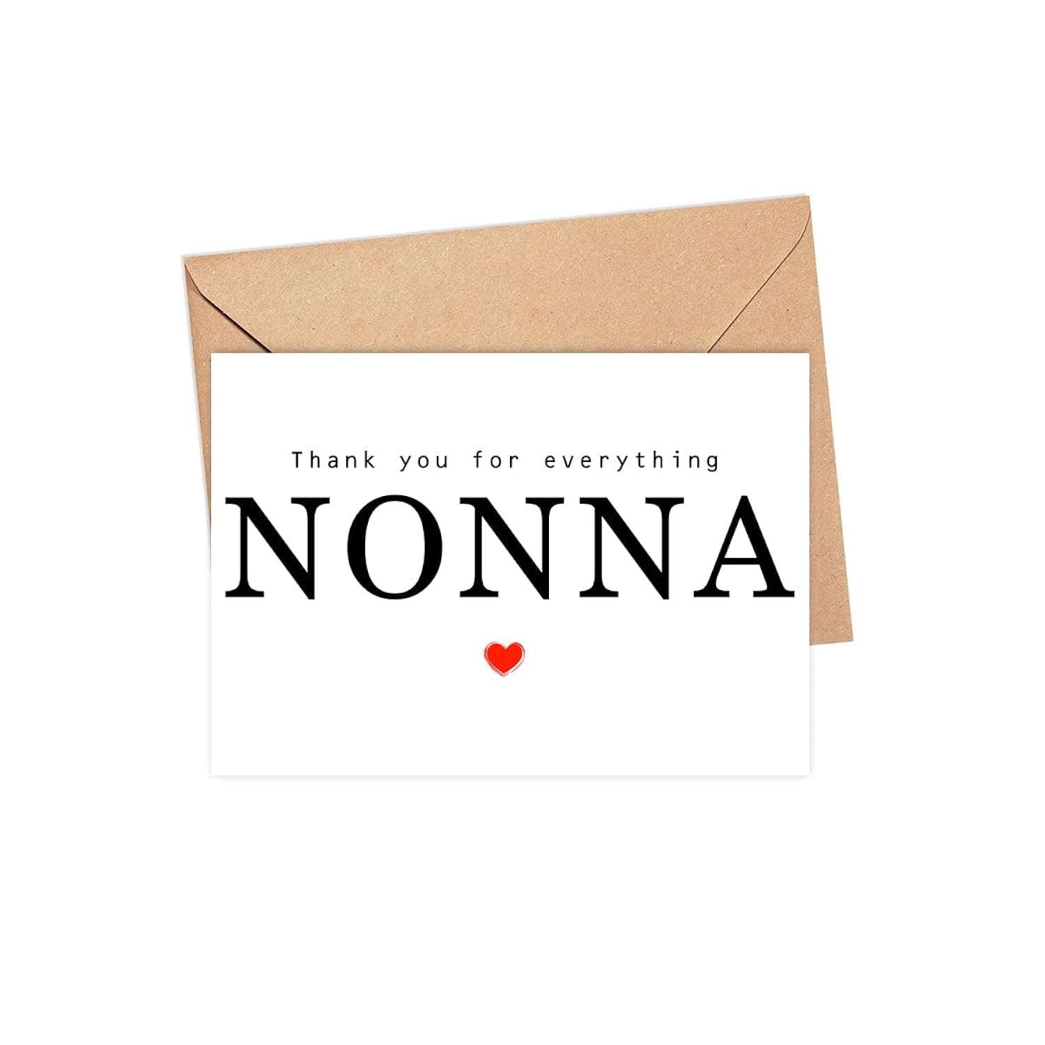 Thank You For Everything Nonna Card - Thank You Card - Nonna Card - Mother'S Day Card - Card For Her - Greeting Card For Birthday- Anniversary - Note Card - Thank You For Everything Card