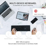 Kw X Ulp, Ultra Low Profile Mechanical Keyboard, Wireless Multi-Device Keyboard For Up To 4 Devices, Bluetooth, 2.4 Ghz & Wired Mode, Backlit, Black (Full Size)