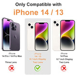 For Iphone 14, Iphone 13 Clear Wallet Case, Anti-Yellowing Slim Fit Thin Tpu Bumper + Pc Back Case With 2 Cards Holder