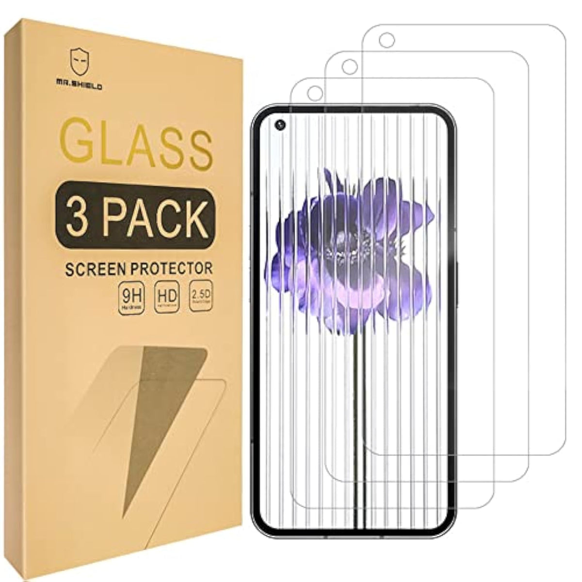 [3-Pack] Designed For Nothing Phone (1) [Cut Out For Camera] [Tempered Glass] [Japan Glass With 9H Hardness] Screen Protector