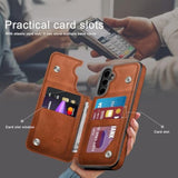 Samsung Galaxy S25 Plus Wallet Case with Card Holder, RFID Blocking, Shockproof