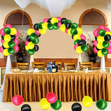 100 Pieces 12 Inch Black History Month Juneteenth Balloons, Red Yellow Green Black Balloons Decoration with Ribbons for Black History Month Juneteenth Freedom Day Party Favors