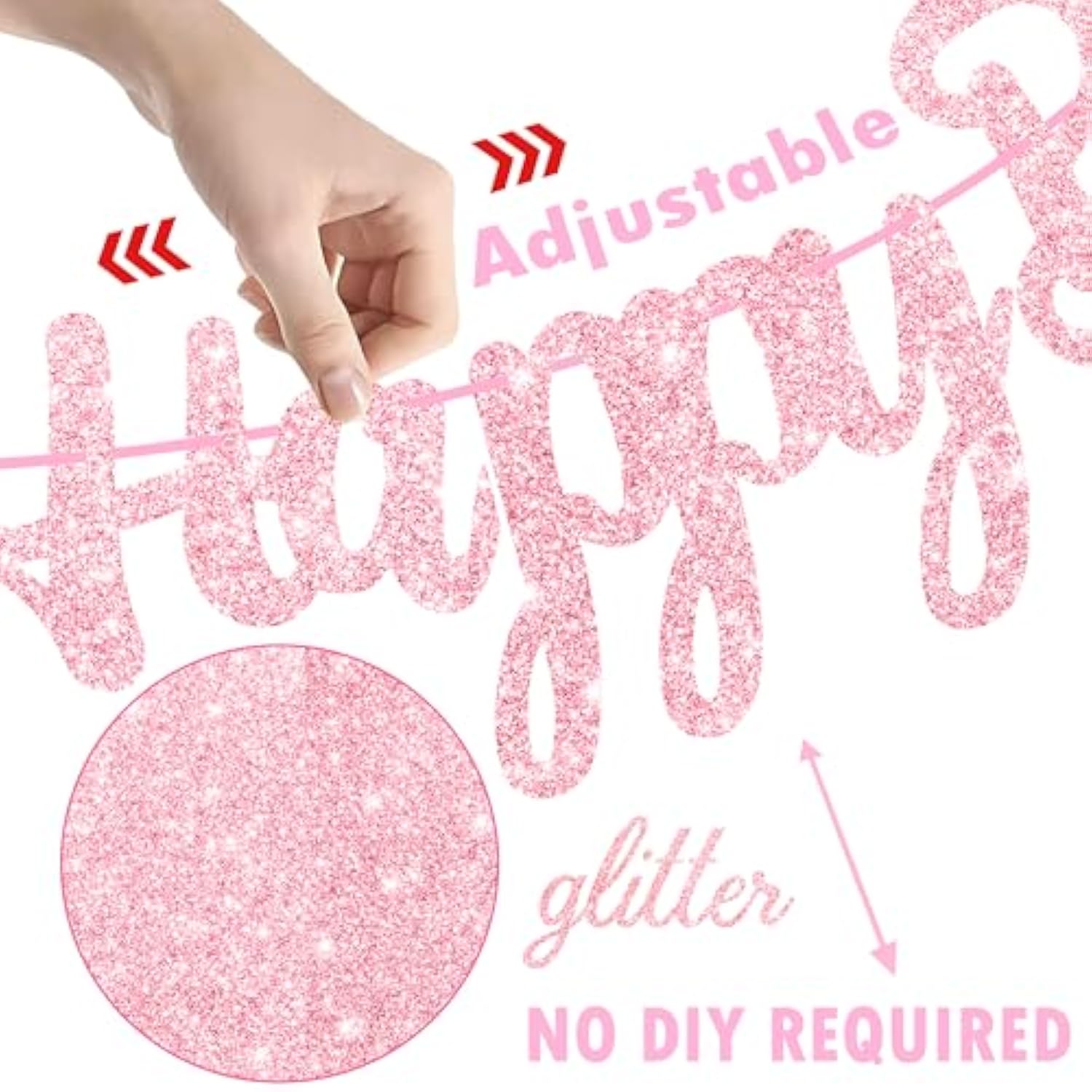 Wildflowers Happy Birthday Banners 3Pcs Pink Butterfly Theme Party Decorations For Women Girl Spring Birthday Baby Shower Supplies