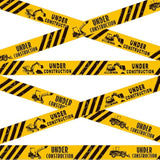 2 Rolls 3'' X 98 Feet Under Construction Party Tape Decorations Construction Zone Tape Birthday Party Supplies Favors For Birthday Classroom Room Decor(No Stickiness)