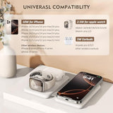 Magnetic Wireless Charger For Iphone: 3 In 1 Travel Charging Station For Apple Devices For Iphone 16 15 14 13 12 Pro Max Plus - Foldable Charging Pad For Apple Watch Series & Airpods 4 3 2 Pro