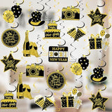 48pcs 2026 Happy New Year Hanging Swirls Party Decorations
