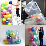 6 Pcs Large Balloon Transport Bags, 2 Sizes Plastic Giant Storage Bags, Clear Balloon Drop Bag For Christmas Wedding Birthday Celebration New Year'S Eve Gender Reveal Graduation Party Supplies