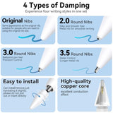 8 Pack For Apple Pencil Tips Replacement Accessories,Compatible With Apple Pencil Pro/2Nd Generation/1St Generation/Usb-C,Ipencil Nibs For Ipad Pro/Air/Mini (White Metal Nib)