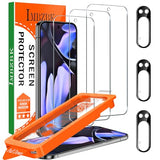 [Auto-Dust Removal] 3 Pack Screen Protector for Google Pixel 9 Pro XL [Phone Case Friendly], 3 Tempered Glass Camera Lens Protector Accessories,