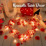 Valentine'S Day Decor 10Ft 30 Led Garland With Lights Red Heart Lights String Battery Operated, Valentine'S Day Lights For Mantle Tree, Romantic Valentines Day Decoration For Home Bedroom