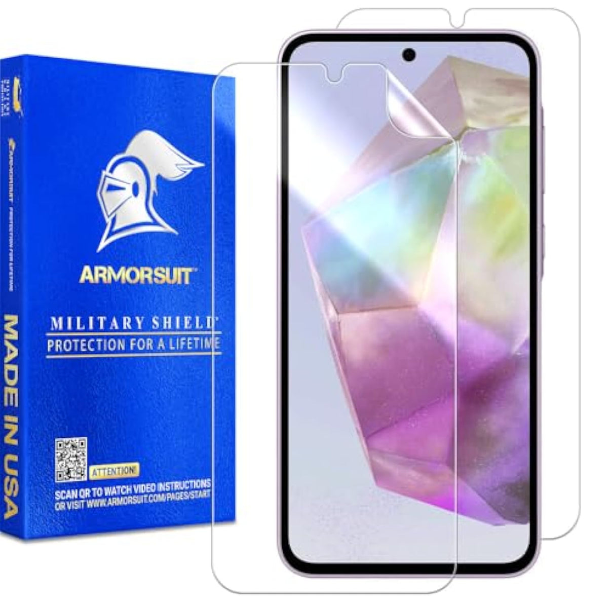 ArmorSuit 2 Pack Screen Protector for Samsung Galaxy A35 5G (6.6 Inch, 2024) Case Friendly MilitaryShield HD Clear Film - Made in USA