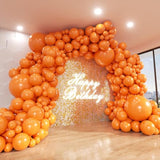 143 Pcs Orange Balloon Arch Kit Matte Latex Garland for Fall Thanksgiving Party Decor