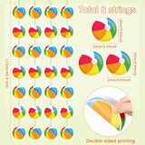 8 Pieces Beach Ball Garland Summer Pool Party Hanging Banner Decorations Pool Ball Paper Cutout Garland Room Wall Decor For Hawaii Beach Birthday Baby Shower Party Favors Supplies