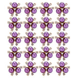 20Pcs Rhinestone Pearl Embellishments Pearl Flower Buttons Brooch Colo
