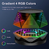 Egkimba Magnetic Diamond Bluetooth Speaker, Small Wireless Speaker With Multi Rgb Color Light Show, Portable Phone Stand For Iphone, Android, Tws Pairing