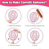 Cowgirl Balloons,12 Inch Cow Print Hot Pink Light Pink And Silver Balloons With Confetti Balloon For Farm Cowgirl Bridal Shower Bachelorette Birthday Party Decorations