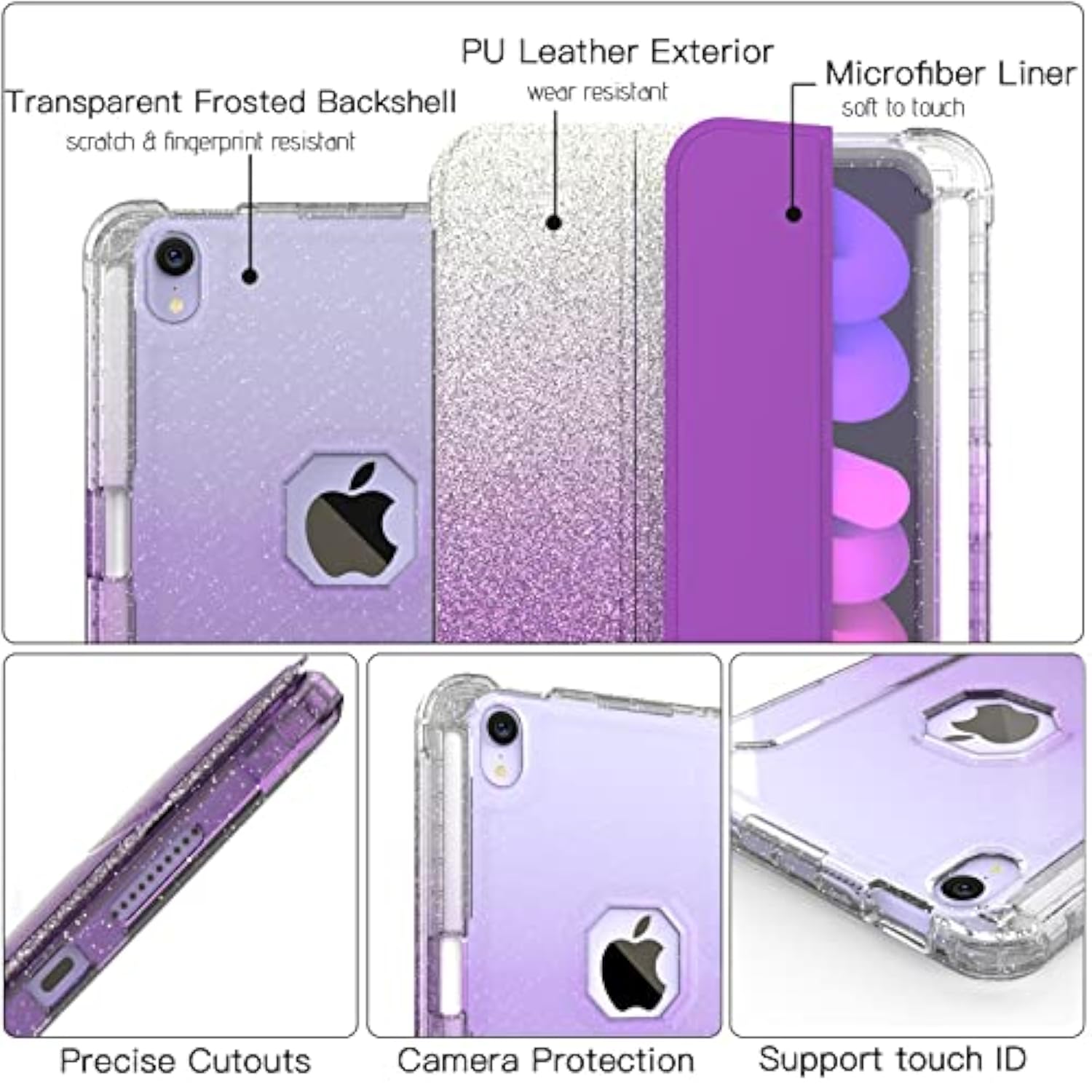 Ipad Mini 6Th Generation Case, Ipad Mini 6 Case 2021 With Pencil Charging Hold