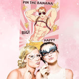 Bridal Shower Games Bachelorette Party Games Funny Party Game - Pin The Banana On The Hunk 24 Players, Birthday Party Game Girls Nights Party Game Pin The Game, Engagement Party Games Adults Wall Game