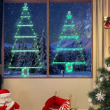 2 Pcs Christmas Tree Ladder Lights With Remote, 3 Ft & 2.4 Ft Window Wall Hanging Lights With Timer & 8 Modes, Led Chris