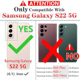 For Galaxy S22 Case: Samsung Galaxy S22 Case With Hd Screen Protector - Military Grade Protective Cases With Ring For Samsung S22(Red)