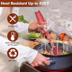 Upgrade Meat Chopper, Heat Resistant Meat Masher For Hamburger Meat, Ground Beef Smasher, Nylon Hamburger Chopper Utensil, Ground Non Stick Mix Chopper, Mix And Chop, Potato Masher Tool?Red?