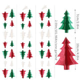 Green-White Red Christmas-Tree Party-Decorations Garland - 25 Ft Hanging Paper Streamers Banner,Birthday Wedding Baby Bridal Shower Bachelorette Decor