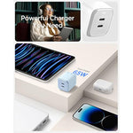 Spigen GaN III 652 65W 2 Ports Compact Foldable Dual USB C Wall Charger PD PPS Fast Charging Block Adapter for iPhone 16 Pro Max 15 14 iPad MacBook Air Samsung Galaxy S25 S24 Ultra Flip Fold 6 9