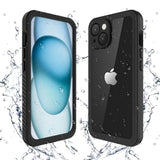For Iphone 15 Case, Iphone 15 Waterproof Case With Built-In Screen Protector, Full Body Heavy Duty Phone Case Dustproof Shockproof Case Cover For Iphone 15 6.1Inch Black